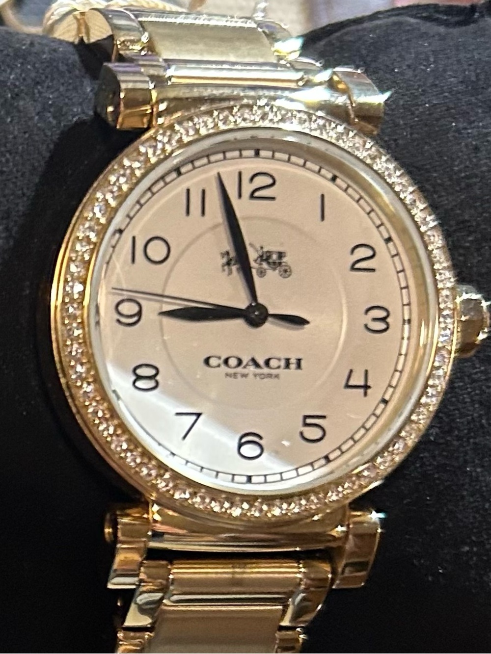 Coach Madison Watch With 32mm White Face & Golden Bracelet